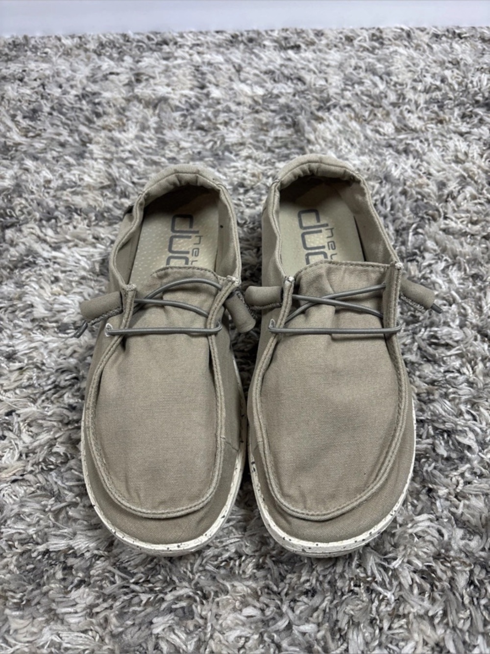 Hey Dude Wendy Grey Womens Size 7 Canvas Slip On Shoes